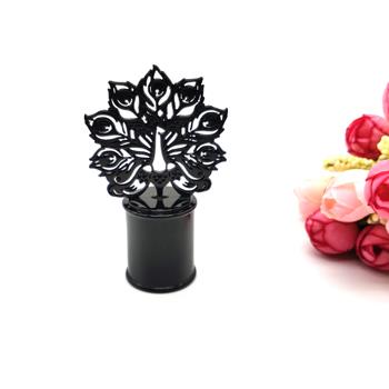 درپوش گل سیاه و سفید Zamac برای بسته بندی عطر
