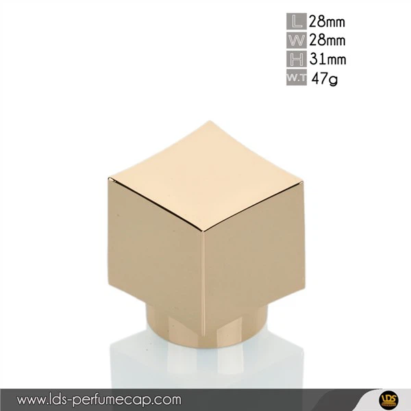 درب شیشه عطر فلزی طلایی